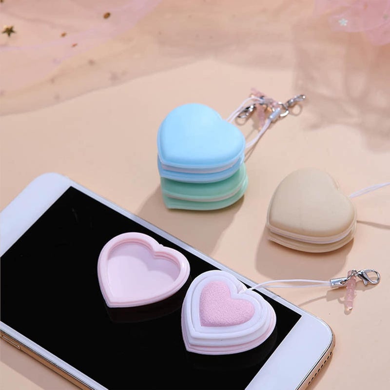 comfrt Heart-Shaped Macaron Screen Glass Cleaner - 1/2/4/6PC Mobile Phone Screen Wipes Lens Cleaner - Creative Screen Glass Cleaning Wipe Brush - Portable Keychain Key Pendant Gift (Pink-1PC) - Image 5