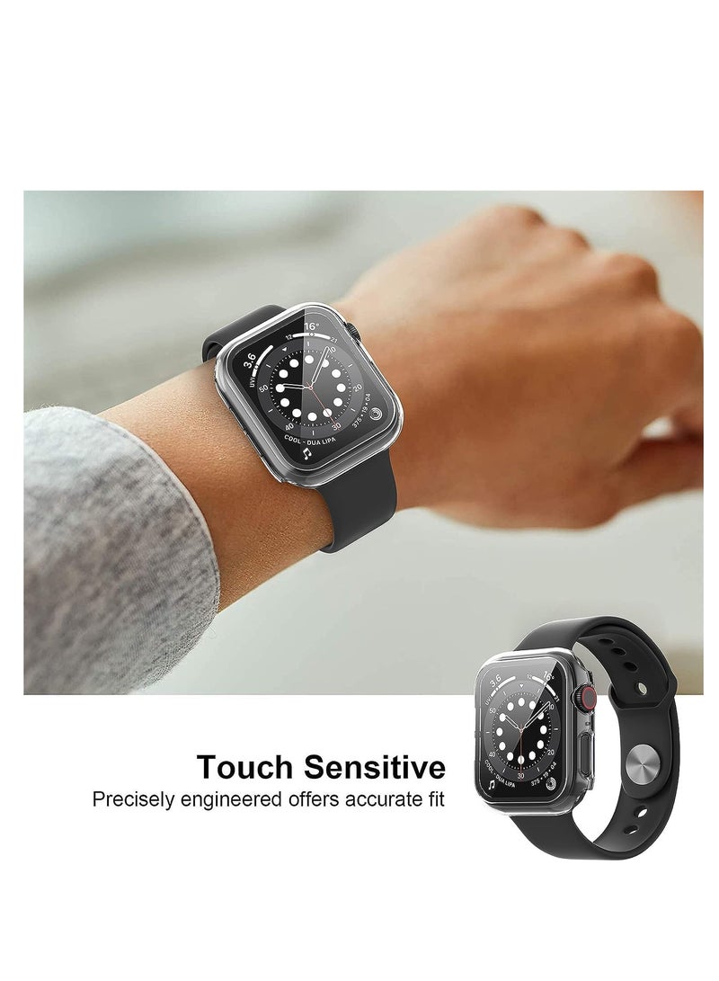 Hard Case Designed for Apple Watch 42mm Series 3/2/1, Built-in 9H [HD Clear] Tempered Glass Screen Protector, [Full Protection] Slim Cover for iWatch 42mm Series 3/2/1 (Clear) - Image 3