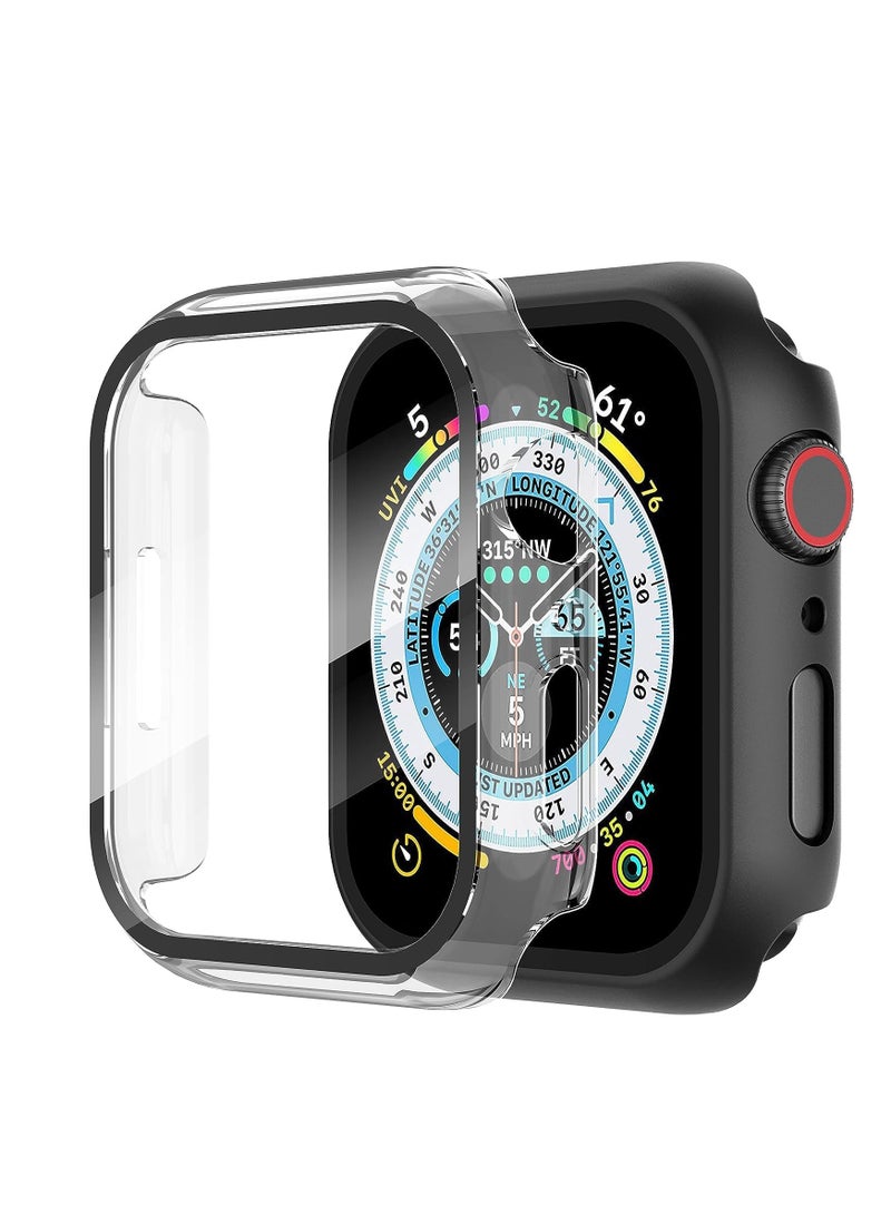 Hard Case Designed for Apple Watch 42mm Series 3/2/1, Built-in 9H [HD Clear] Tempered Glass Screen Protector, [Full Protection] Slim Cover for iWatch 42mm Series 3/2/1 (Clear) - Image 1