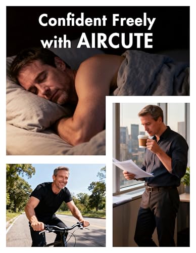 AIRCUTE سروال داخلي للرجال من AIRCUTE مع فتحة أمامية لعدم التحكم في البول، ماص، مقاوم للتسرب، بوكسر بريف لحالات التسرب 60 مل 3 عبوات، متوسط 3 رمادي - Image 5