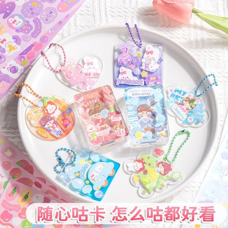 FAMOUS QUALITY Kawaii Stickers Book – 50 Sheets/4000 Stickers, Cartoon Theme Sticker for Girls, Cute Washi Sticker for Project, Japanese Style Decorative Sticker, Self-Adhesive (Sweet Purple) - Image 4