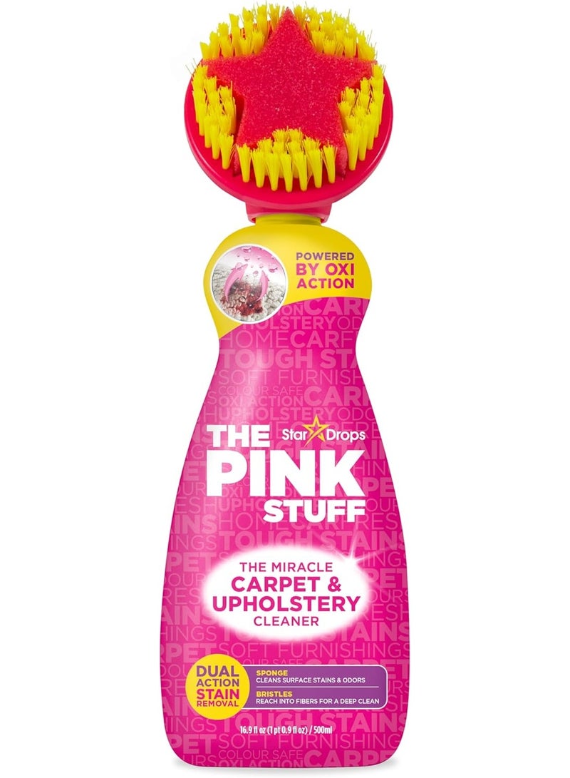 THE PINK STUFF The Pink Stuff Carpet & Upholstery Stain Remover, Oxi Cleaner with Scrubber, 16.9 fl oz - Image 1