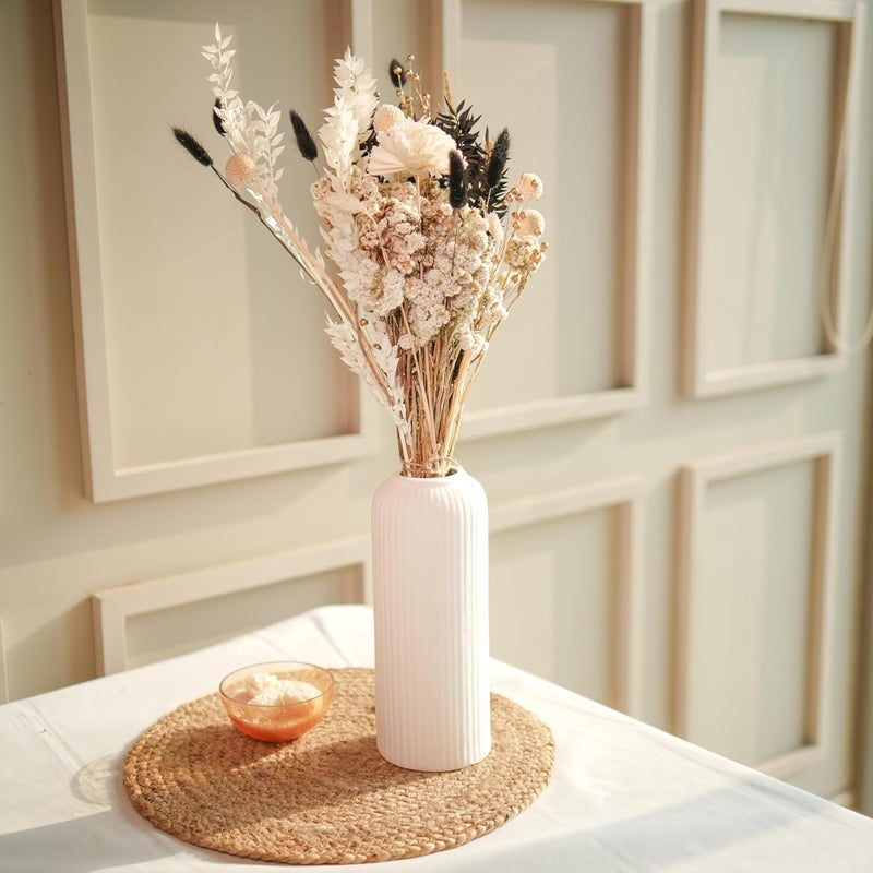 Arte Casa Arte Casa Dried Flower Wednesday Bunch Unique Flower Bunch Black White Decorative Flowers Gift for Special Occasions Ideal for Anniversary Valentine 1 Bunch White Black  - Image 3