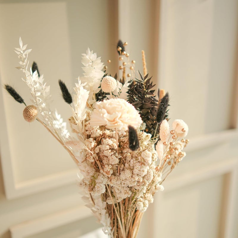 Arte Casa Arte Casa Dried Flower Wednesday Bunch Unique Flower Bunch Black White Decorative Flowers Gift for Special Occasions Ideal for Anniversary Valentine 1 Bunch White Black  - Image 4