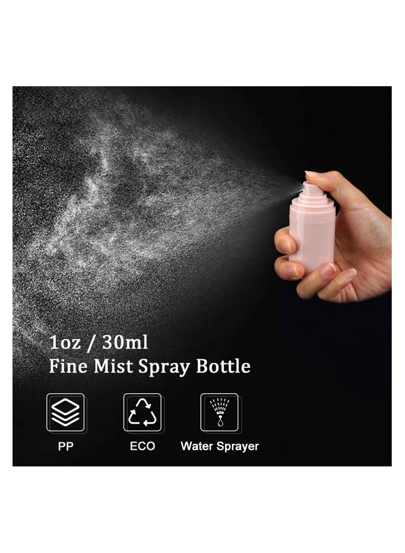 SOLARAE Mini Fine Mist Spray Bottles, TSA Approved 1oz/30ml Leak-Proof Airless Travel Spray Containers for Perfumes, Skincare, Water, and Cosmetics - 6 Pack in 3 Colors - Image 5