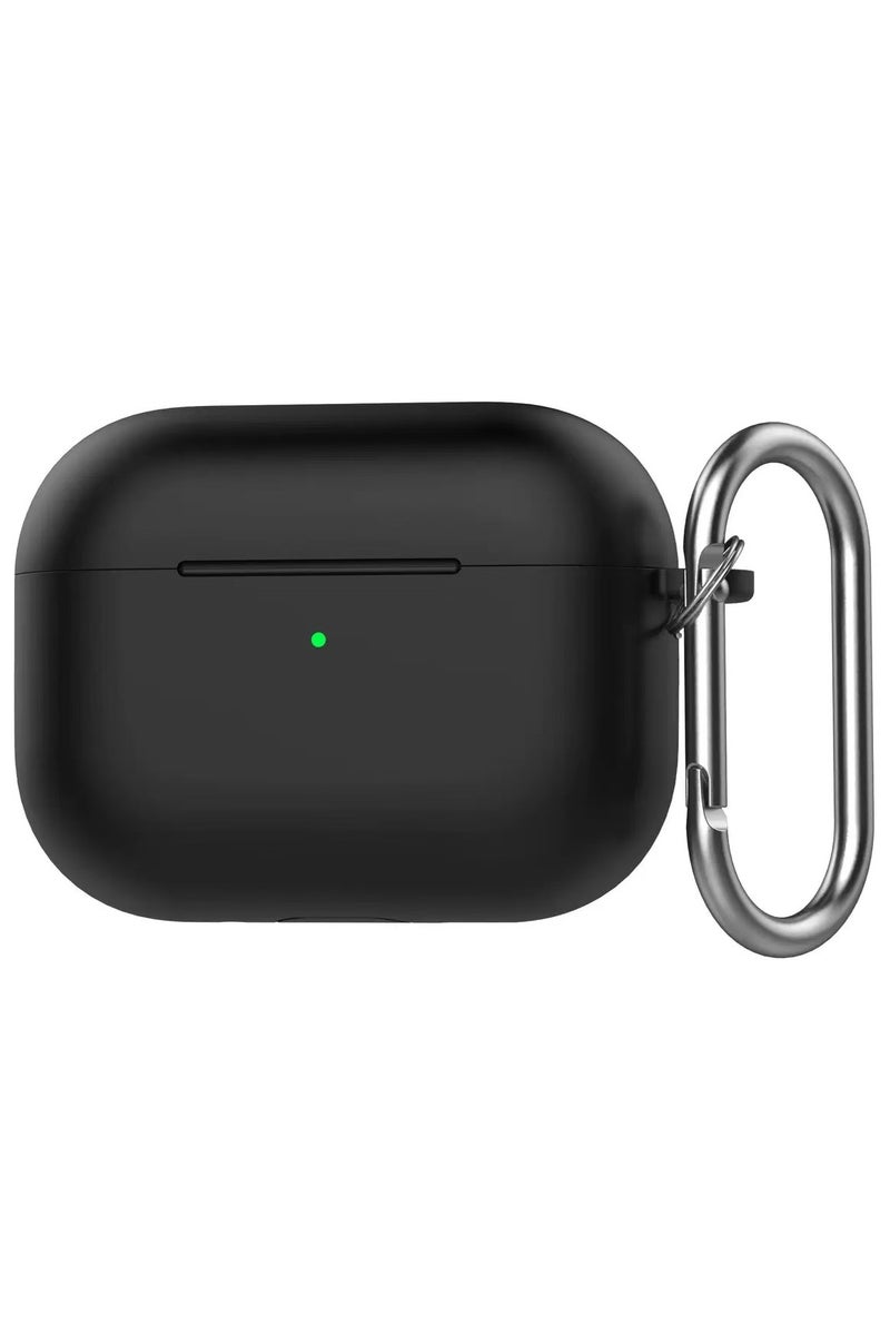 دكينج حافظة لاصقة ناعمة لسماعة Airpods Pro 3 [2025] حافظة AirPods Pro 3 مقاومة للبقع (أسود) - Image 1