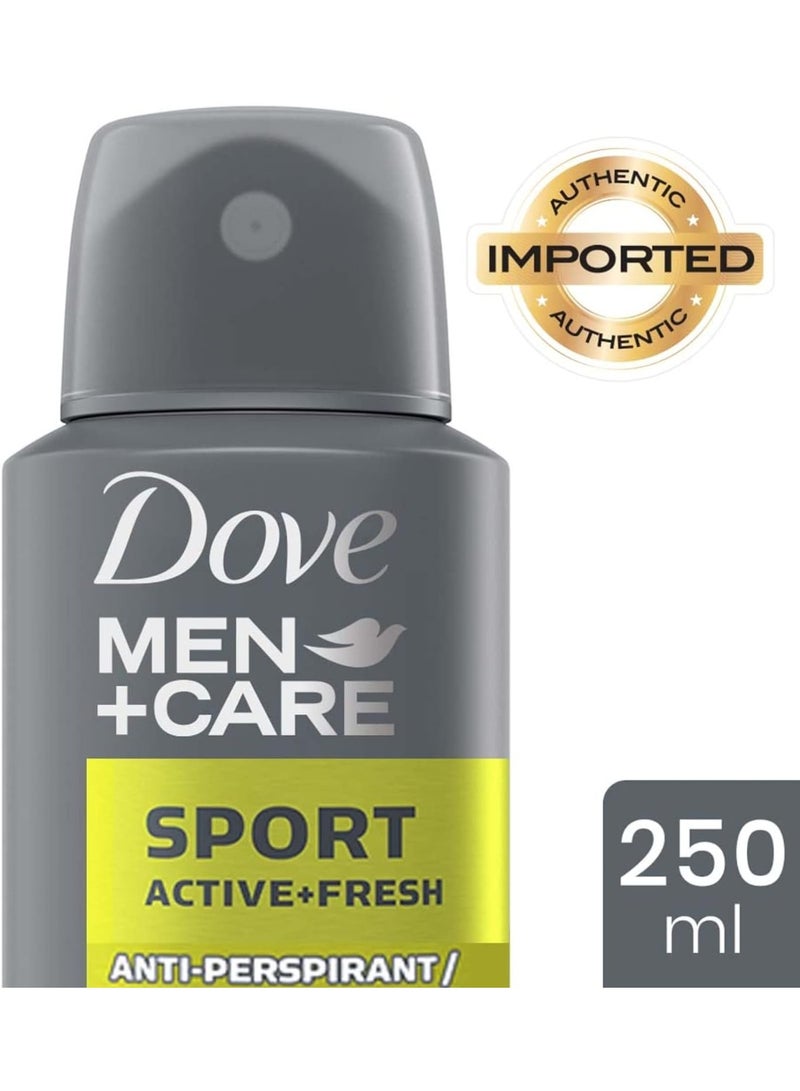 دوف مزيل عرق سبورت أكتيف+ فريش للرجال، بخاخ، 250 مل - Image 2