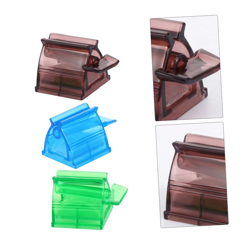 Toothpaste Squeezer Dispenser 3 Piece Set Bathroom Accessories ABS Plastic - Image 3
