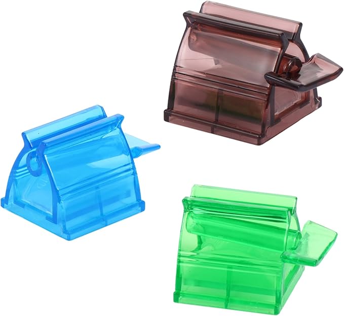 Toothpaste Squeezer Dispenser 3 Piece Set Bathroom Accessories ABS Plastic - Image 1