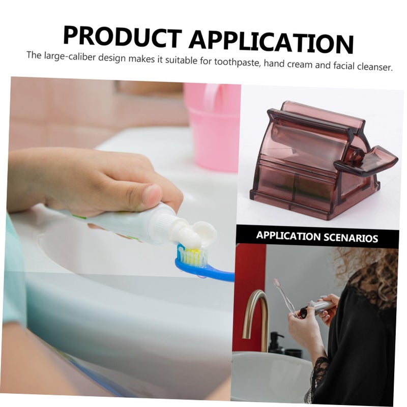 Toothpaste Squeezer Dispenser 3 Piece Set Bathroom Accessories ABS Plastic - Image 4
