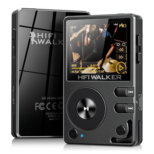 HIFI WALKER H2 HiFi MP3 Player with Bluetooth 5.2, Lossless DSD FLAC Player, Digital Audio Player Hi Res Portable Music DAP Player with 64GB Micro SD Card, Support Up to 512GB - Image 1