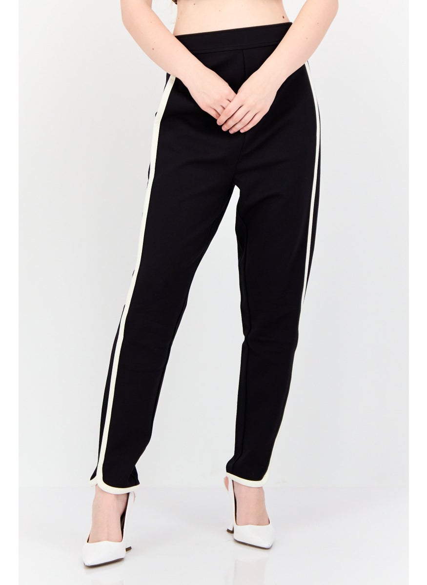 Juicy Couture Women Regular Fit Straight Leg Solid Pants, Black  - Image 1