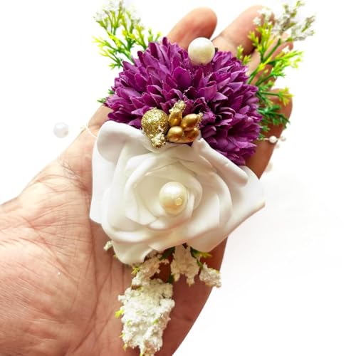 ADIKALA™ Handmade Artificial Carnations & Foam Rose Flower Bunch for Trousseau Packing, Ready to use Flower Brooch Hamper for Decoration, Gift Wrapping Flowers (6, Multi Color) - Image 5