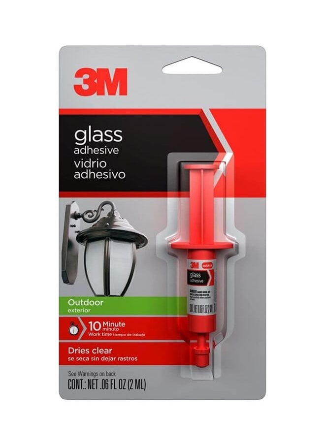 3M Scotch Outdoor Glass Adhesive Red 0.6Ounce 
