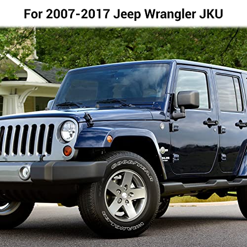 Hoolcar Windshield Sunshade Side Window Sun Shade Sunscreen Heat Insulation Sun Visor for 2007-2017 Jeep Wrangler JK JKU, 8PCs - Image 5