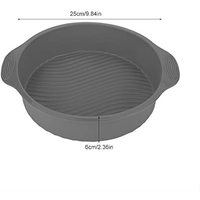 Samfox Cake Pan 9 Inch Silicone Cake Pan Round Baking PanGrey - Image 4