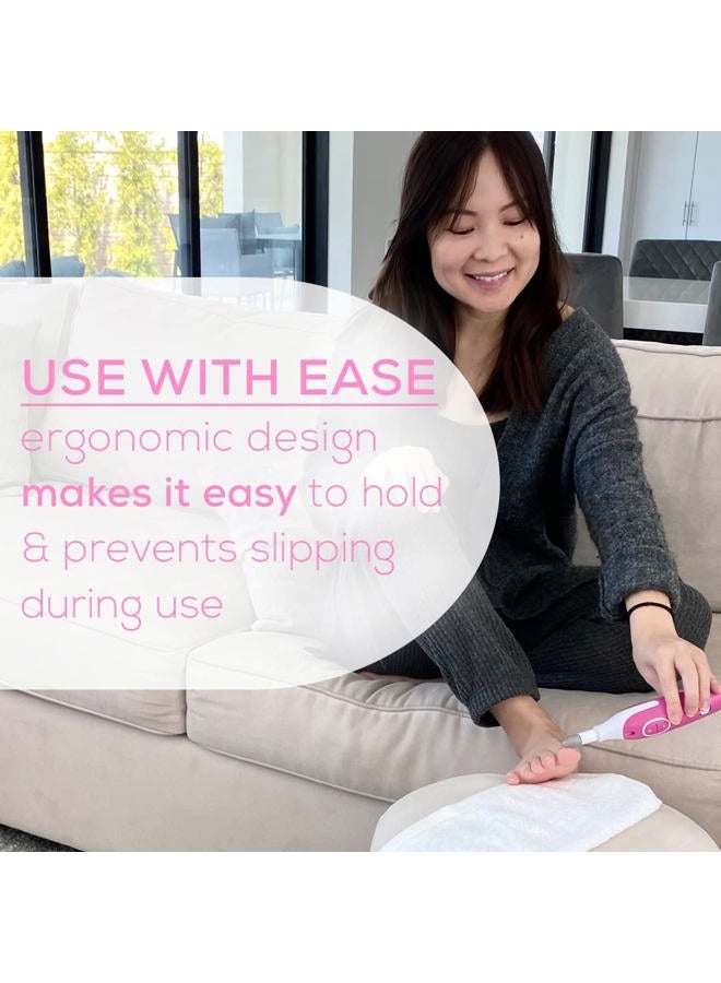 Beurer MP44 Professional Manicure and Pedicure Nail Drill Set, E-File with 7 attachments, LED Light, Electric Nail File with Additional Manual Nail kit, Pink - Image 5