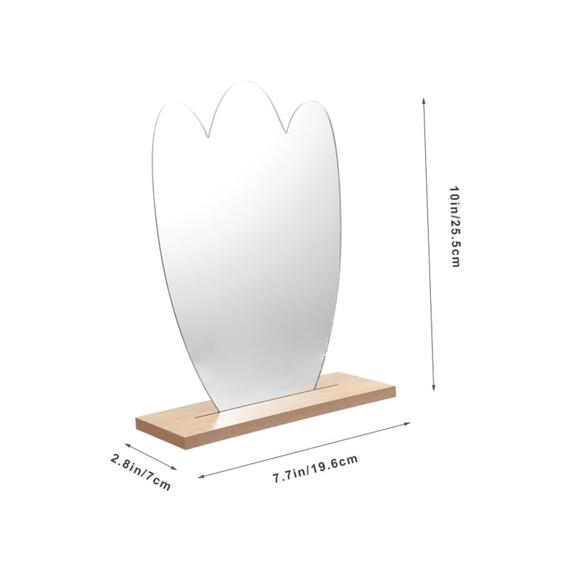 Sturdy Stand Vanity Mirror Aesthetic Irregular Shape for Bedroom Travel Professional Use - Image 3
