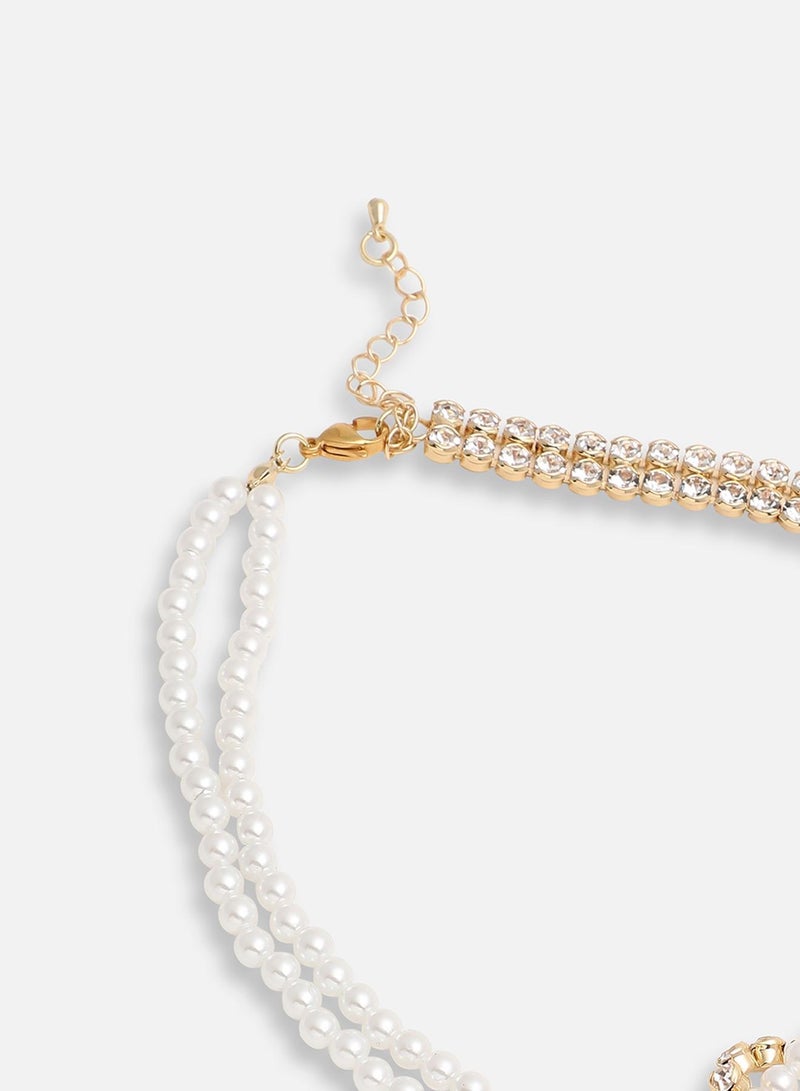 SOHI Party Multi-Layer Artificial Necklace Jewellery - Image 4
