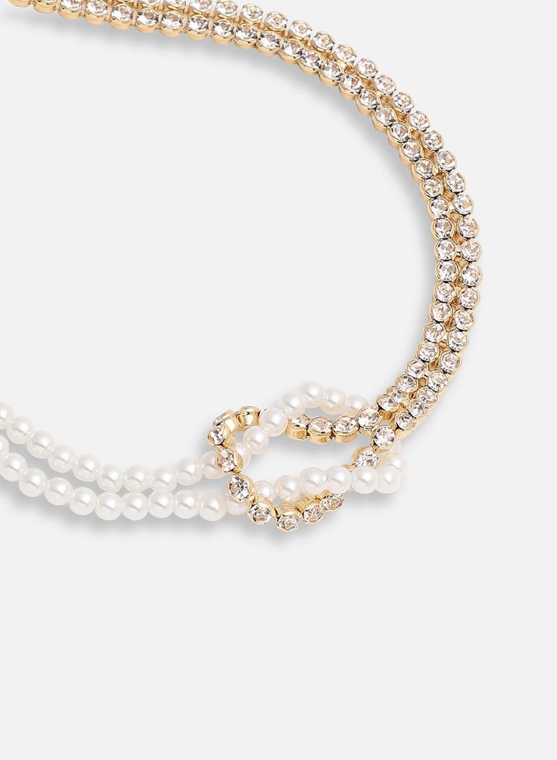 SOHI Party Multi-Layer Artificial Necklace Jewellery - Image 3