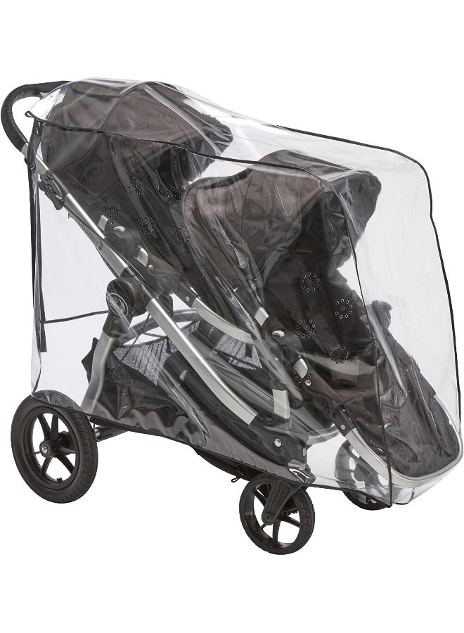 Sasha Kiddie Products Premium Series Rain and Wind Cover for Baby Jogger City Select Double Stroller - Image 1
