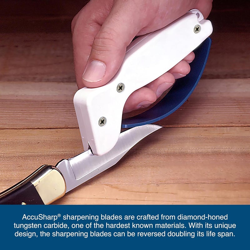AccuSharp Knife & Tool Sharpener 2 Pack - Knife Sharpeners for Kitchen Knives, Pocket Knives, Serrated Blades, Axes & Machetes - Diamond-Honed Tungsten Carbide Sharpens, Restores, & Repairs - Set of 2 - Image 3
