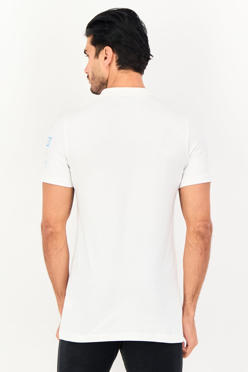 PUMA Men Slim Fit Short Sleeve Outdoor Polo Shirts, White - Image 2