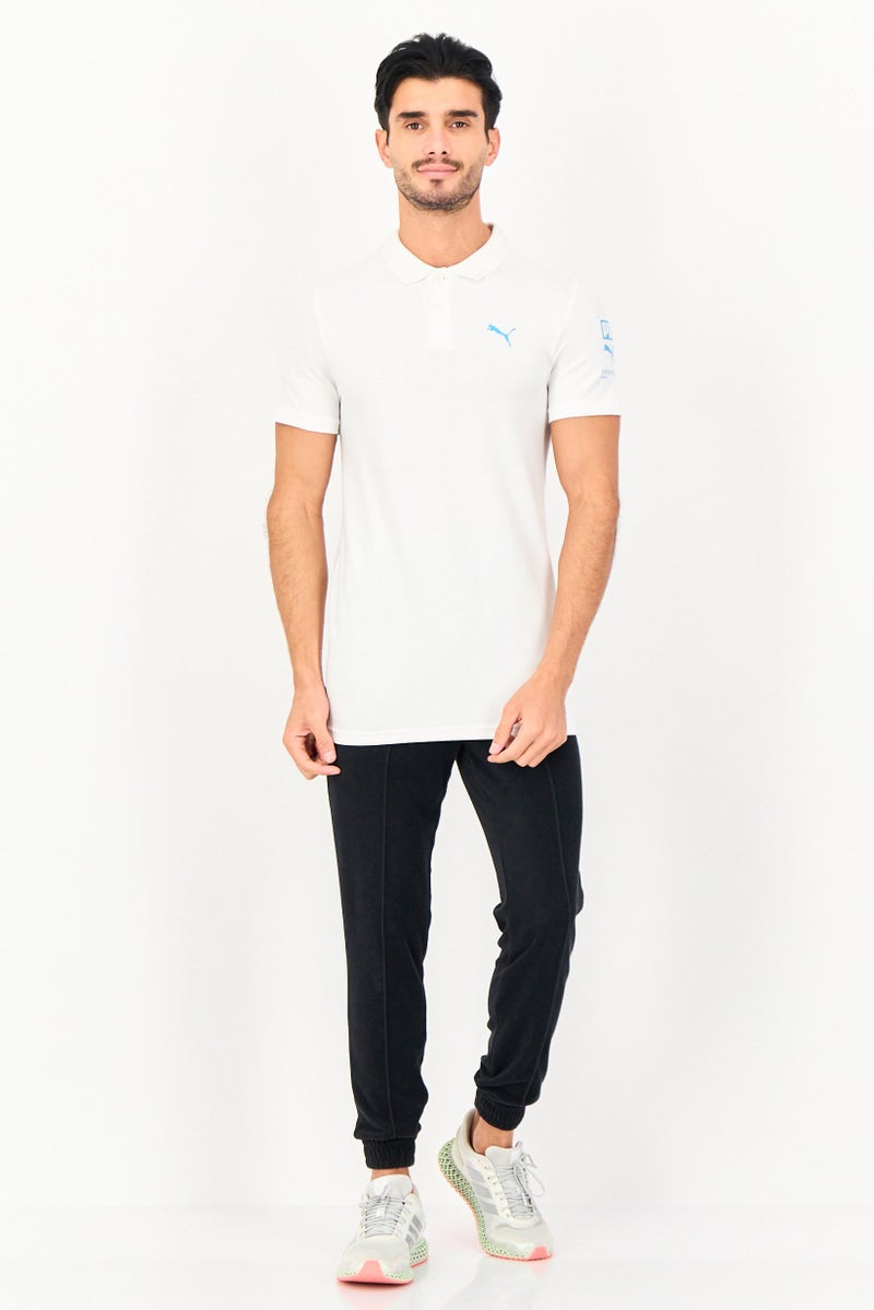 PUMA Men Slim Fit Short Sleeve Outdoor Polo Shirts, White - Image 4