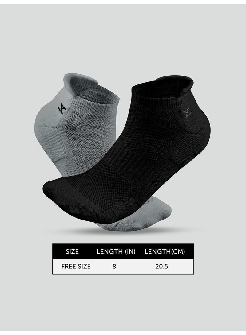 XYXX XYXX Men's Cotton Blend Modern Intellieaze Everyday Ankle-Length Socks With Odour-Free Freshness pack of 4 - Image 5