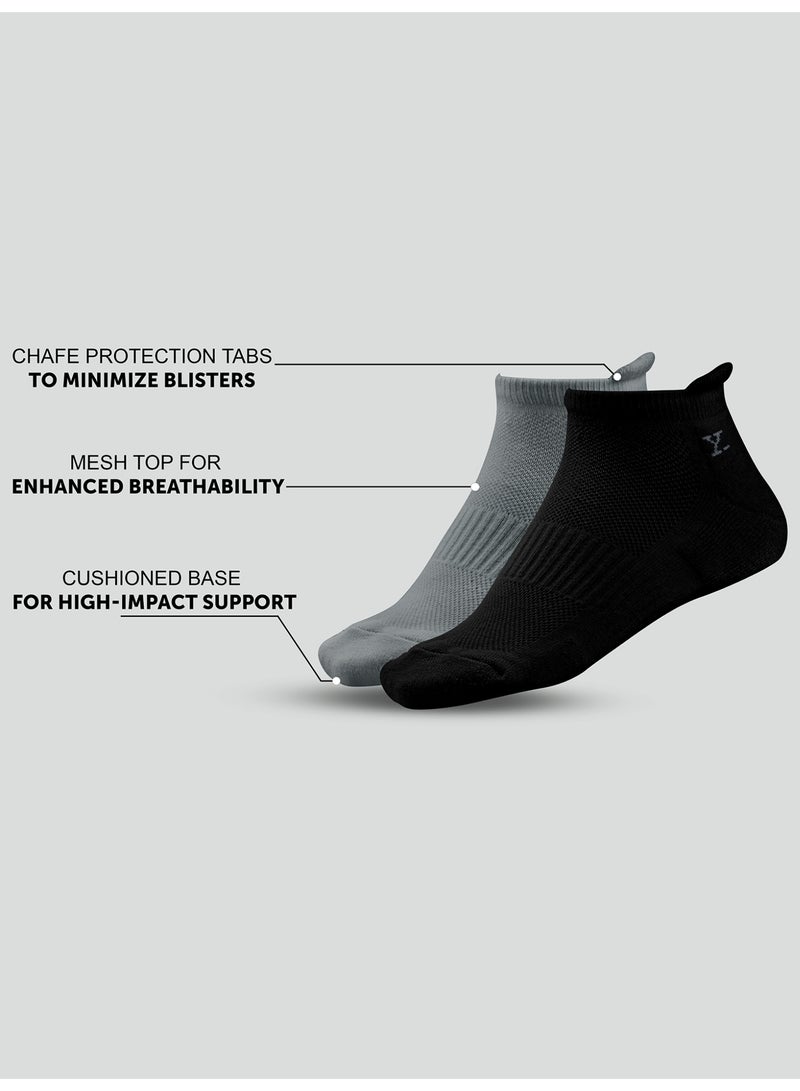 XYXX XYXX Men's Cotton Blend Modern Intellieaze Everyday Ankle-Length Socks With Odour-Free Freshness pack of 4 - Image 3