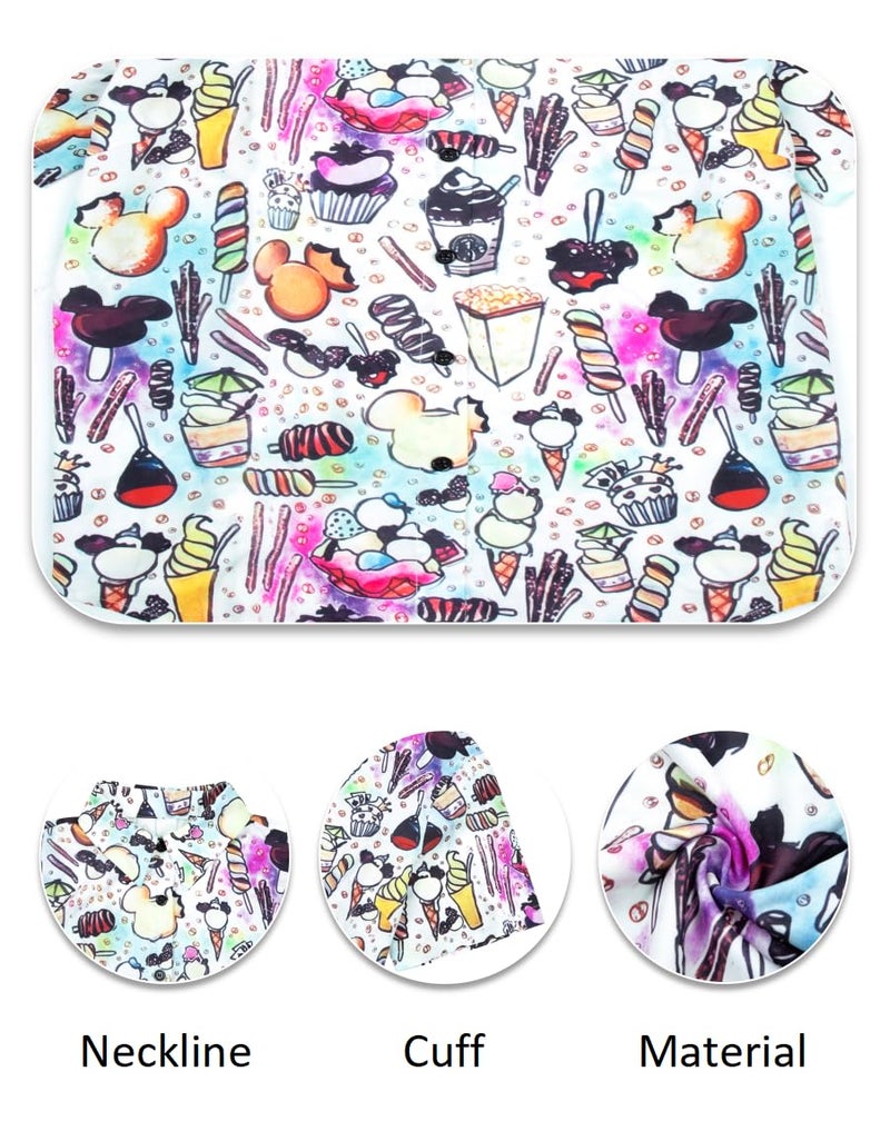 VILOVE Magical Shirt for Women Magic Hawaiian Shirts Princess Tshirt Funny Castle Graphic Family Vacation Button Up Tops - Image 5
