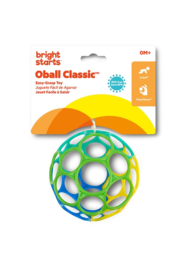 Bright Starts - Oball Classic Easy-Grasp Toy - Blue/Green - Image 1