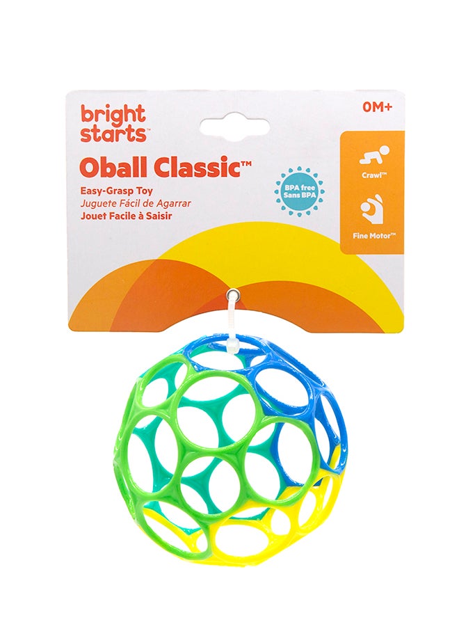 Bright Starts - Oball Classic Easy-Grasp Toy - Blue/Green - Image 1