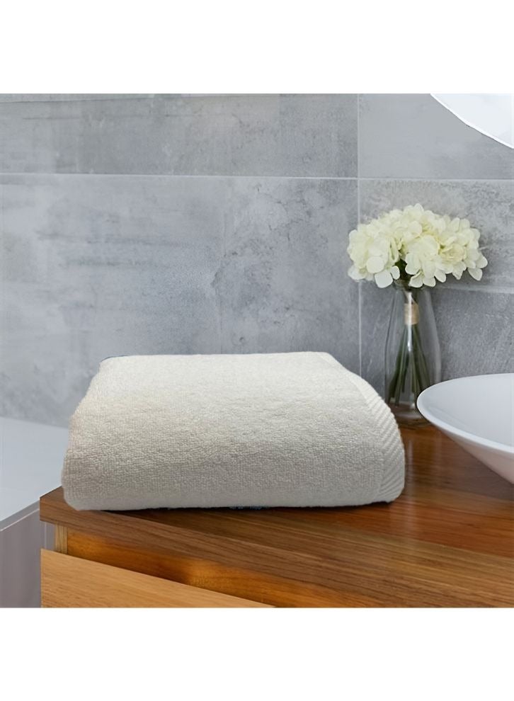 BYFT Iris (White) Premium Plain Hand Towels (50x80,Set of 1 Hand Towel) 100% Cotton, Highly Absorbent and Ultrasoft Quick Dry Bath Linen -550 GSM - Image 1