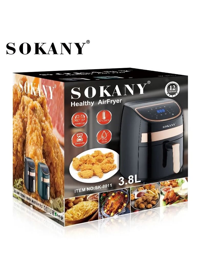 sokany Touch Screen Digital  Air Fryer 3.8 L / 1000 W - Image 1