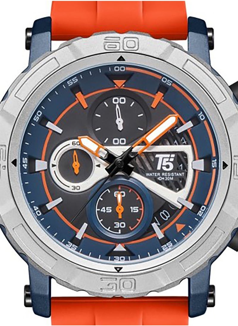 T5 Men's Chronograph Silicone strap Watch - pzsku/Z13A3DC7E7507D045A07BZ/45/_/1697301757/74ea3508-2afe-42ff-b8e3-c6e1bc746de0