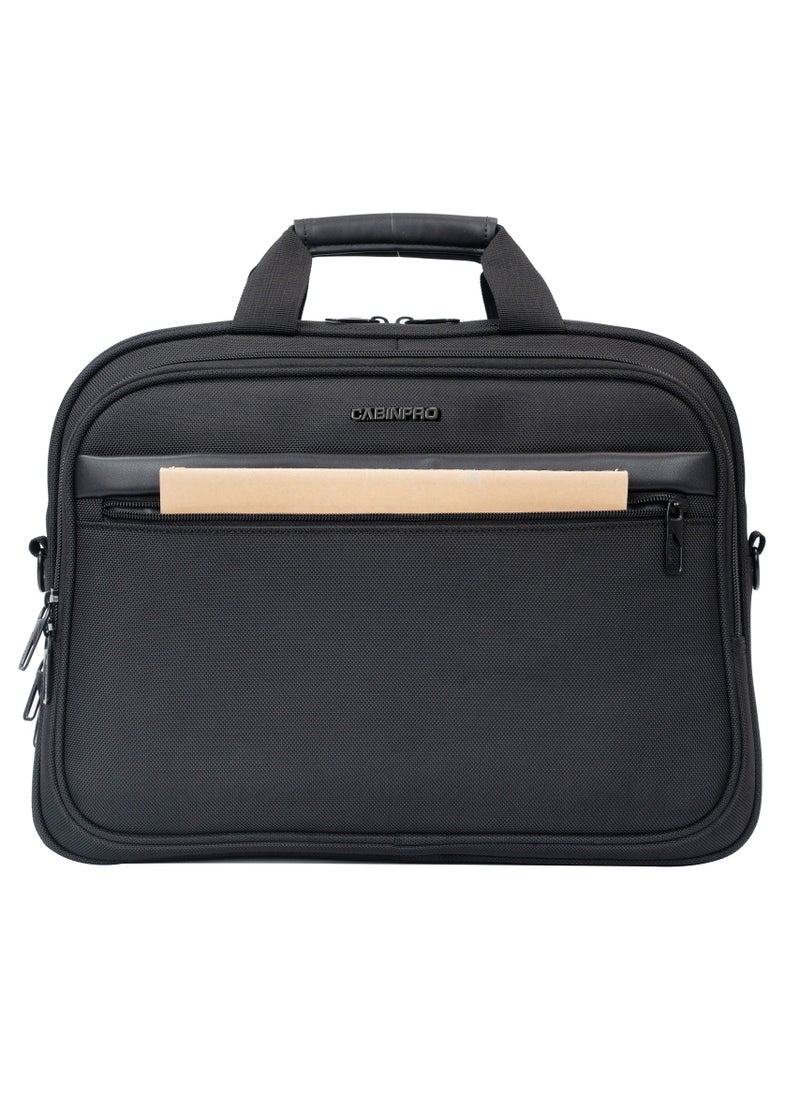 CABINPRO - Premium Laptop Bag 15.6-inch Water Resistant Shoulder Computer Bag with Adjustable Shoulder Strap for Men and Women CP013 Black - Image 1