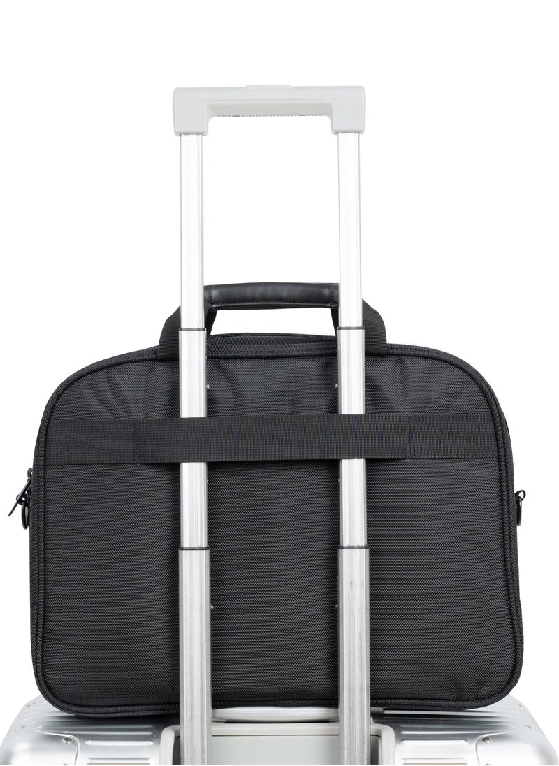 CABINPRO - Premium Laptop Bag 15.6-inch Water Resistant Shoulder Computer Bag with Adjustable Shoulder Strap for Men and Women CP013 Black - Image 1