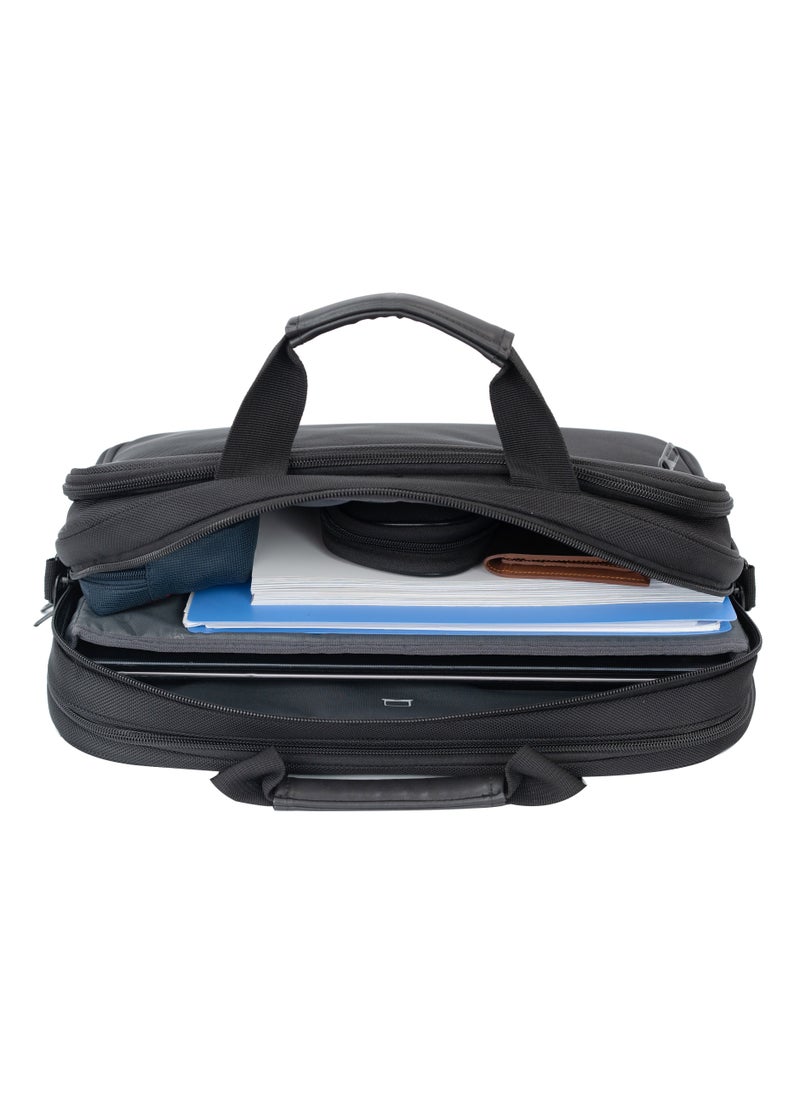 CABINPRO - Premium Laptop Bag 15.6-inch Water Resistant Shoulder Computer Bag with Adjustable Shoulder Strap for Men and Women CP013 Black - Image 1