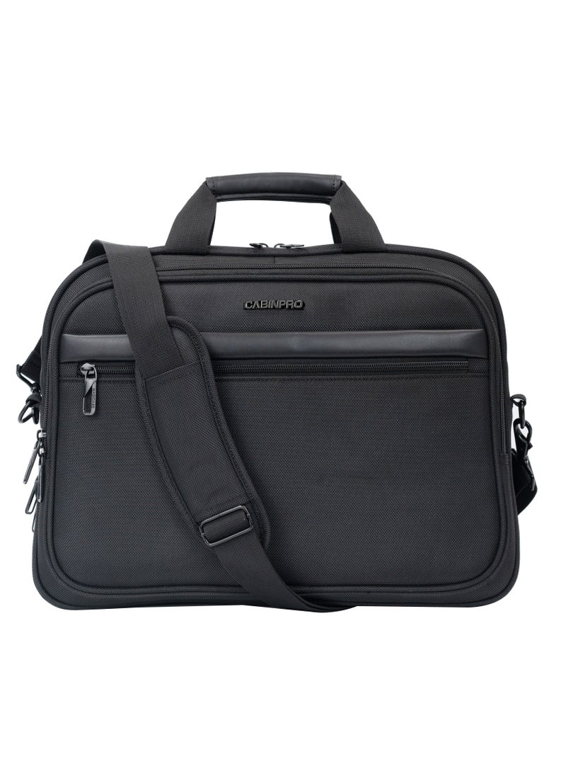 CABINPRO - Premium Laptop Bag 15.6-inch Water Resistant Shoulder Computer Bag with Adjustable Shoulder Strap for Men and Women CP013 Black - Image 1