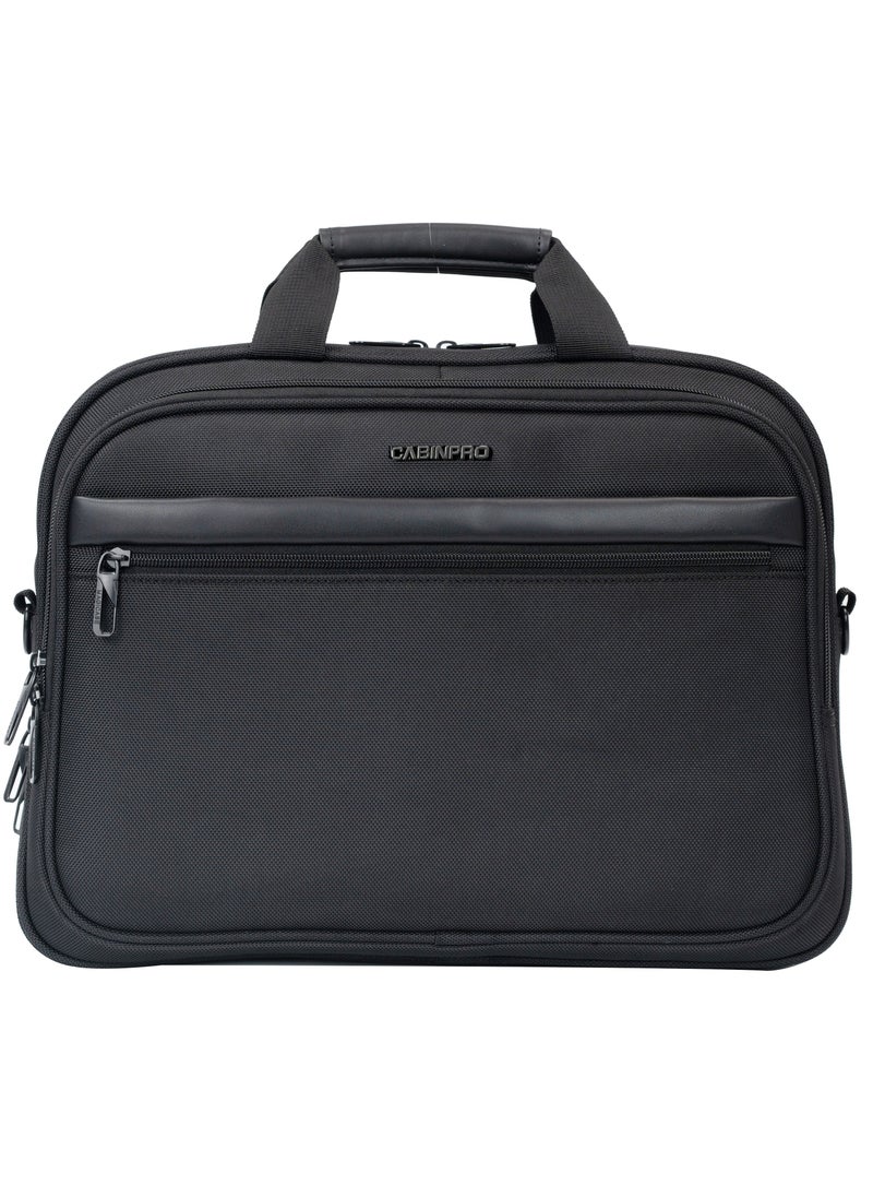 CABINPRO - Premium Laptop Bag 15.6-inch Water Resistant Shoulder Computer Bag with Adjustable Shoulder Strap for Men and Women CP013 Black - Image 1