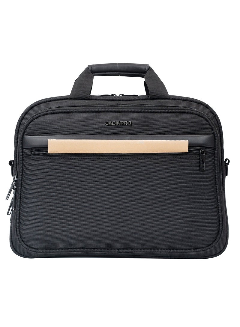 CABINPRO Premium Laptop Bag 15.6-inch Water Resistant Shoulder Computer Bag with Adjustable Shoulder Strap for Men and Women CP013 Black - Image 5