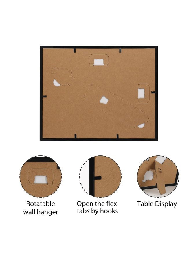 MEBRUDY إطار دبلوم 8.5x11 مجموعة من 6، إطار صورة 8.5 × 11 بالجملة، إطار شهادة وثيقة درجة للتعليق على الحائط أو العرض على الطاولة، أسود - Image 5