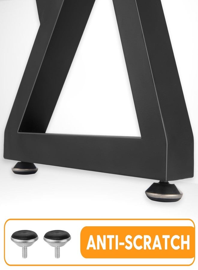 GDDGHS 16 Inch Coffee Table Legs Metal, Heavy Duty Metal Bench Legs Black, Metal Table Legs Set of 2 (16" H x 12W) - Image 4