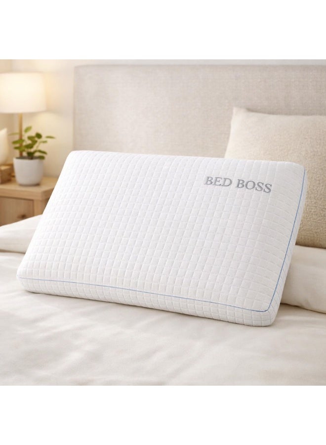 BED BOSS Premium Memory Foam Pillow – Luxurious Comfort for Better Sleep (70 × 40 cm) - Image 1