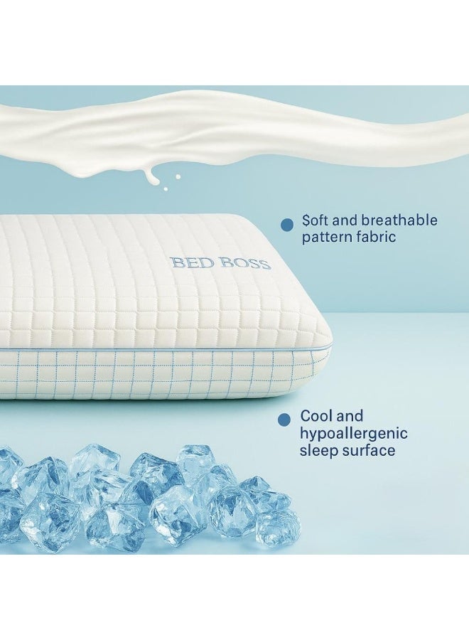 BED BOSS Premium Memory Foam Pillow – Luxurious Comfort for Better Sleep (70 × 40 cm) - Image 2