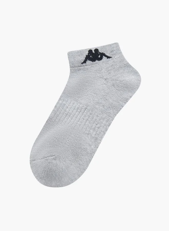 كابا Set of 3 - Kappa Logo Print Ankle Length Socks with Antibacterial Protection