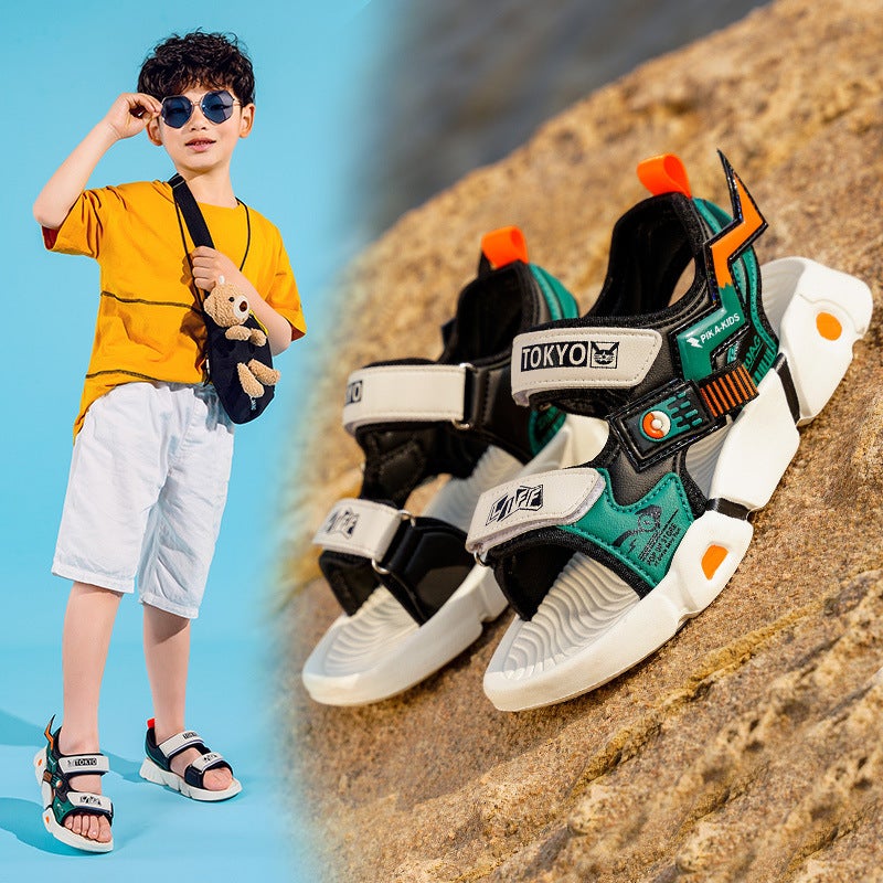 Children'S Sandals For Boys Summer Stylish Kids' Beach Shoes Breathable Elementary School Students' Shoes - Image 5
