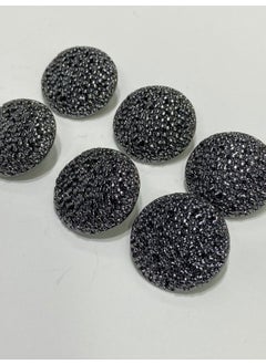 Karan Haberdashery Cardigan Vest Button / Design Button / Special Coated Button / Anthracite Set of 6 / 1.7 cm