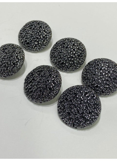 Karan Haberdashery Cardigan Vest Button / Design Button / Special Coated Button / Anthracite Set of 6 / 1.7 cm